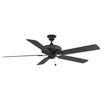 Ventilateur de plafond intérieur / extérieur 60 pouces Edgewood - noir avec pales noires