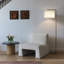 Montage Modern 60 in. Mid-Century Modern LED Floor Lamp with Fabric Drum Shade-350174968-299180017