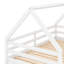 Lit simple blanc au-dessus d'un lit superposé bas, conception de maison avec - et lit sans effort, en forme de maison pour une chambre joyeuse