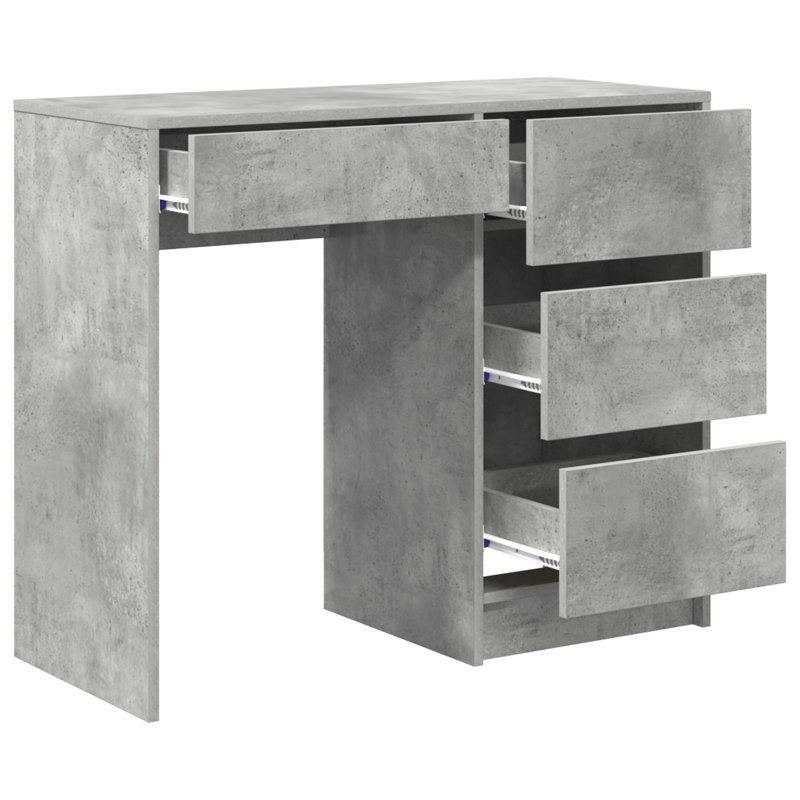 Writing Desk Engineered Wood Medium, Concrete Grey
