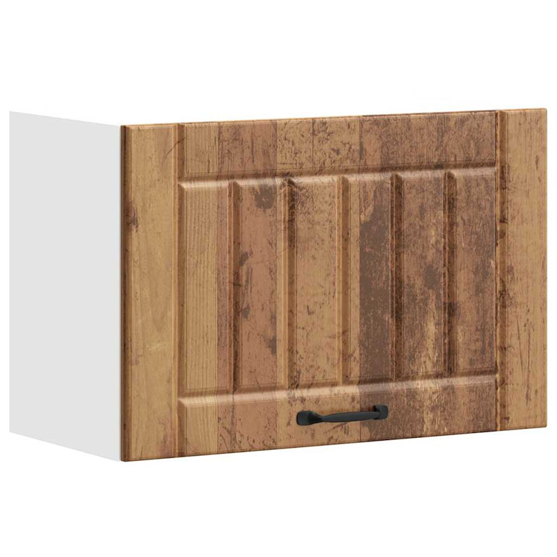 Kitchen Wall Cabinet Lucca High Gloss Engineered Wood, Old Wood