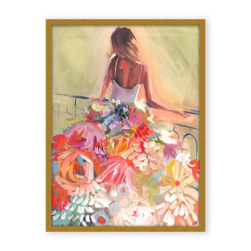Nature Inspired Blossom Reverie: The Enigmatic Backdrop, Black, 24" H x 16" W x 1.125" D, Framed Print