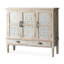 Armoire de rangement style français en bois de cèdre rétro sculpté et vieilli