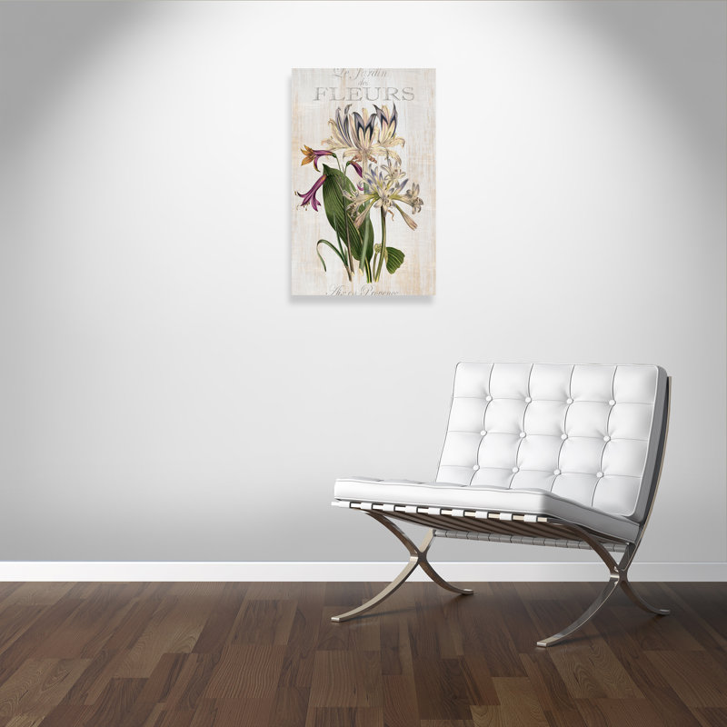 Affiches botaniques Le Jardin des Fleurs II - Peinture, Toile tendue, H 36 po x l 24 po x P 1,375 po