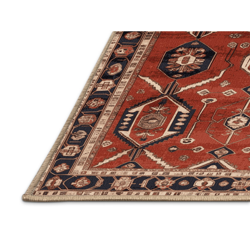 Tapis brun lavable à la machine, Carré 7 pi