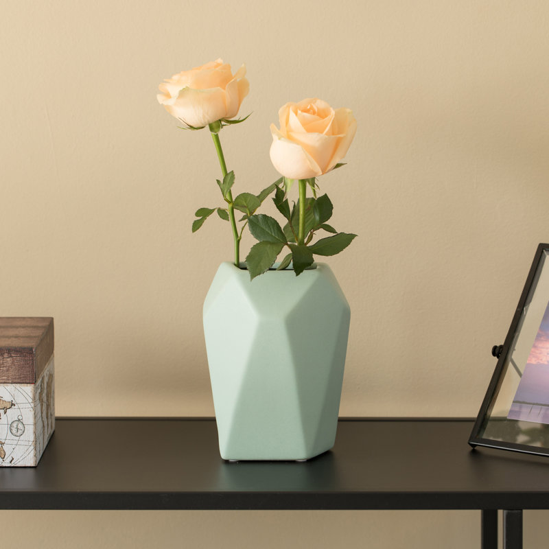 Jakeob Ceramic Table Vase, Green