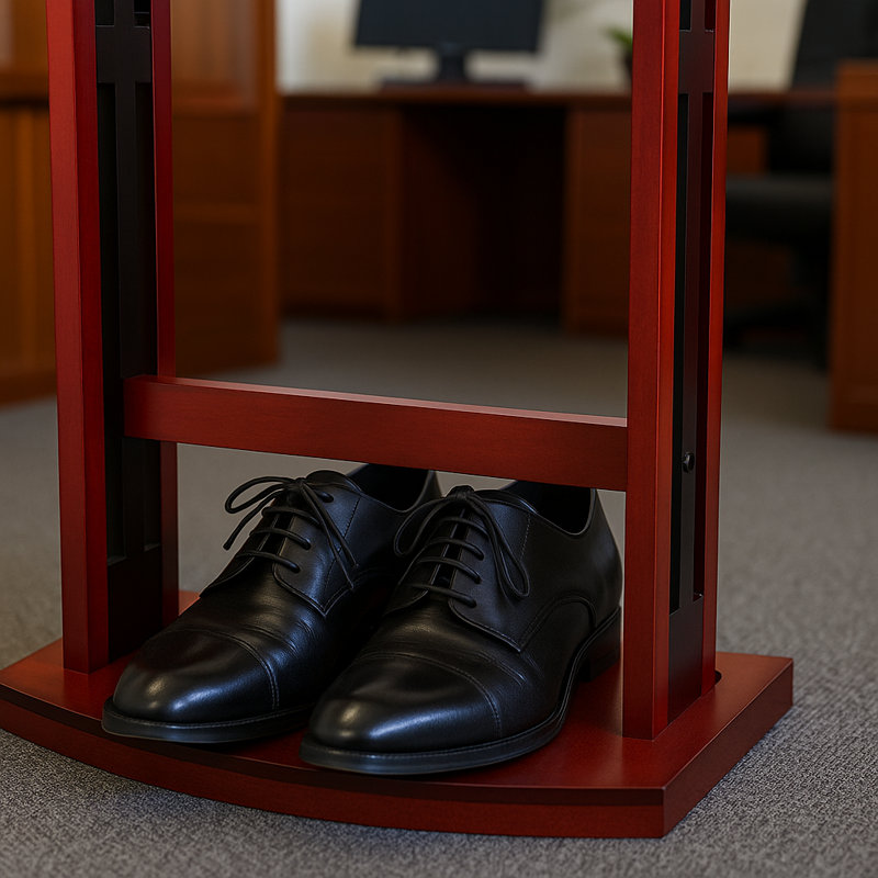 Gunnels Freestanding Valet Stand, Cherry