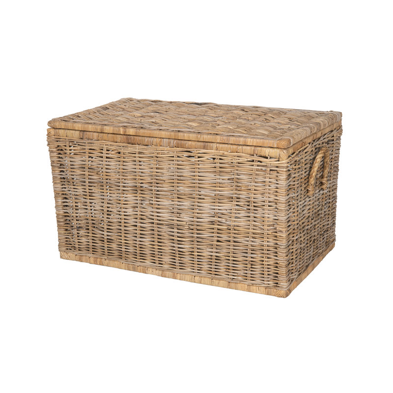 Bayou Breeze Rattan Decorative Basket, 22" H x 37" W x 21" D