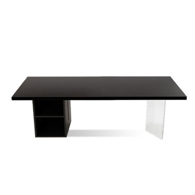 Black Rectangular Solid Wood desks