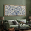 Reproduction d'art sur toile encadrée bleu marine-107118075-111665901
