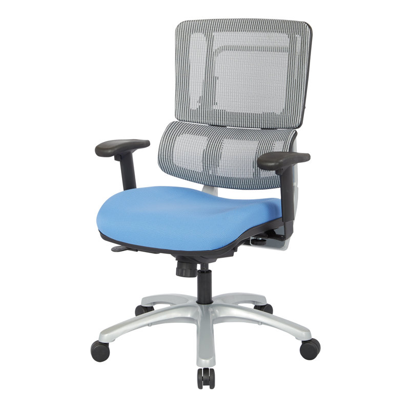 Pro-Line II Polyester Blend Task Chair, Dove Sky, Silver