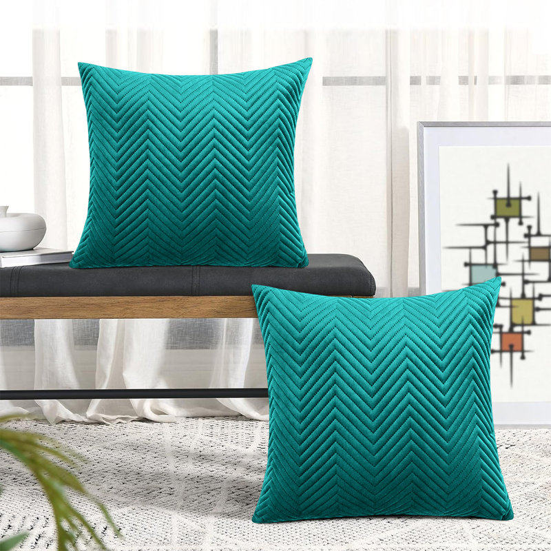 Square Cushion Cover, Emerald