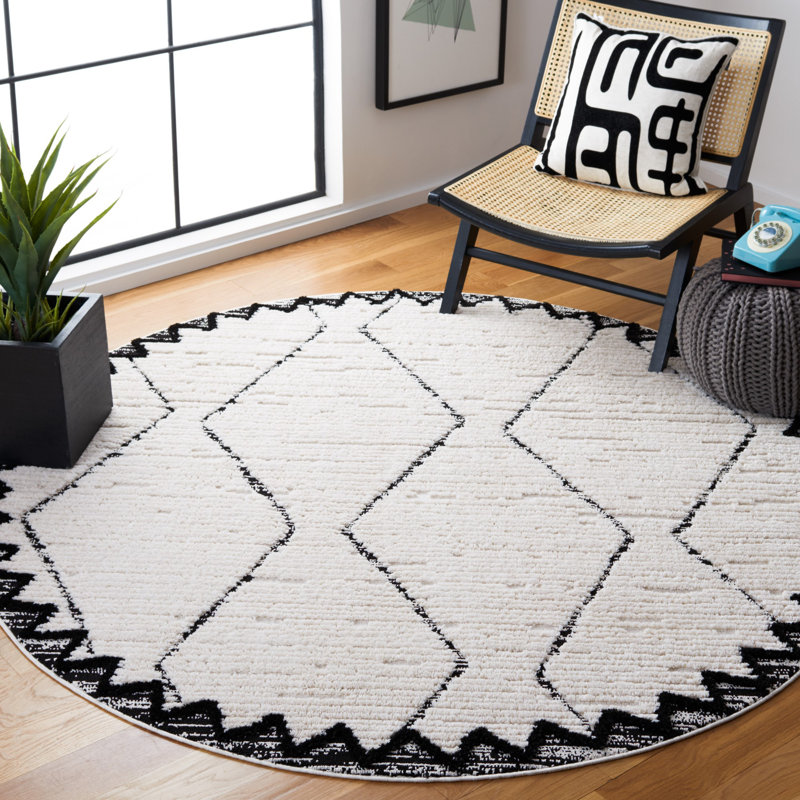 Shiflet Performance Geometric Rug, Round 6'7"