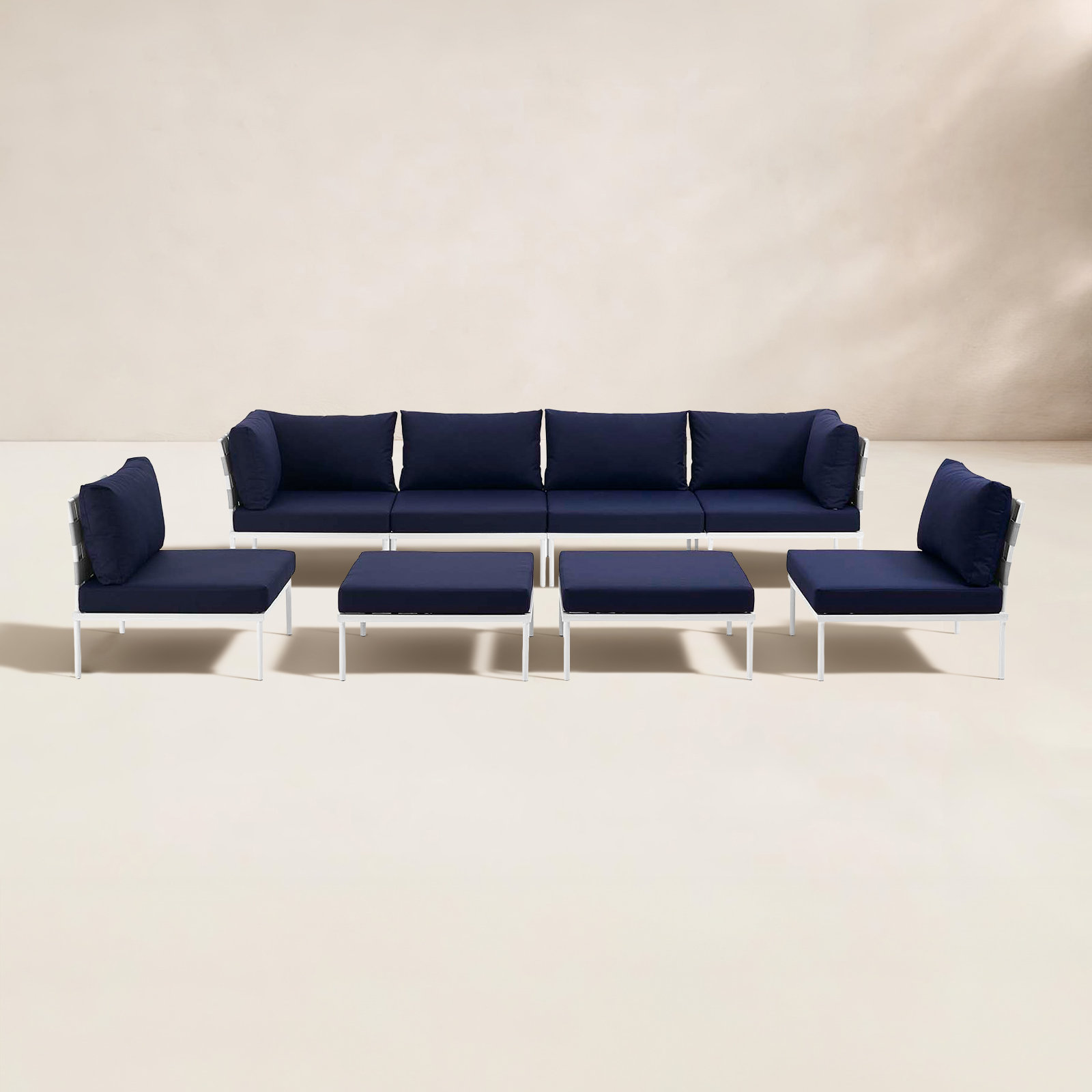 Harmony 198" Patio Sectional, Navy