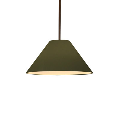 Radiance - luminaire suspendu 1 lumière Avola - jaune pâle - noir mat - l 15 po x H 7,25 po - ampoule remplaçable - tige rigide