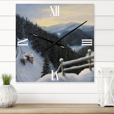 Horloge murale View on Snowy