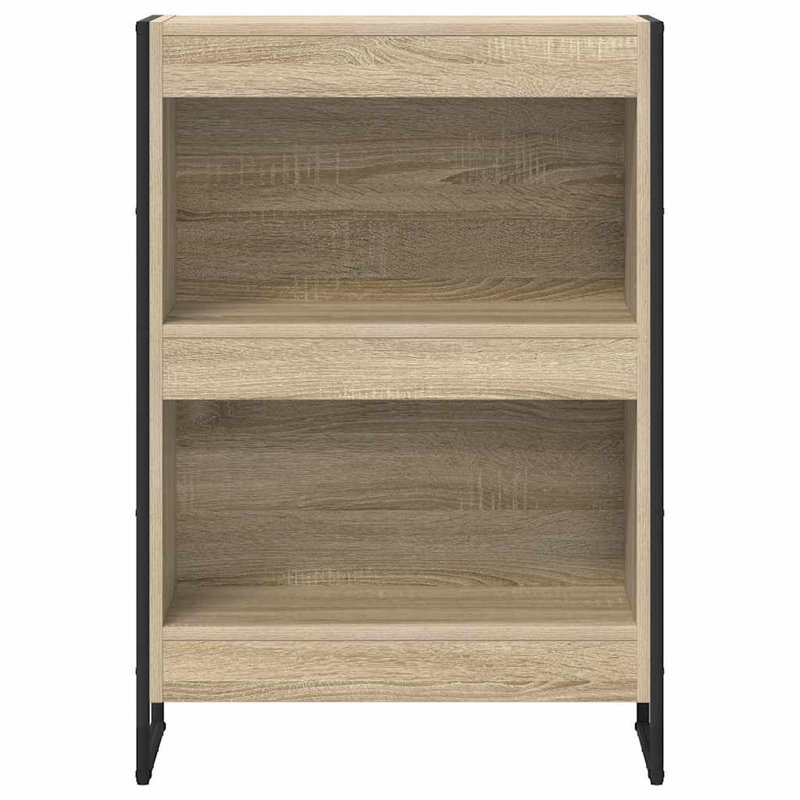 Steel Book Cabinet Bookcase, (2 Shelves) 86.5cm. H x 60cm. W x 30cm. D, Sonoma