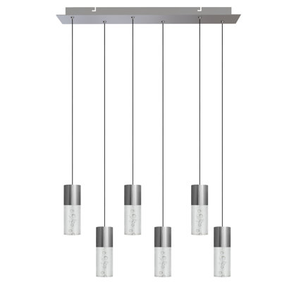 Luminaire suspendu cylindrique 6 lumières DEL Andromedae