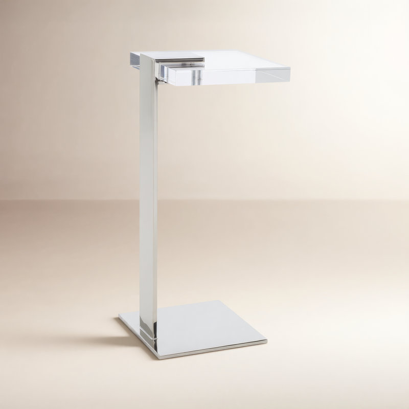Table de bout O'Hara C, Transparent, Argent