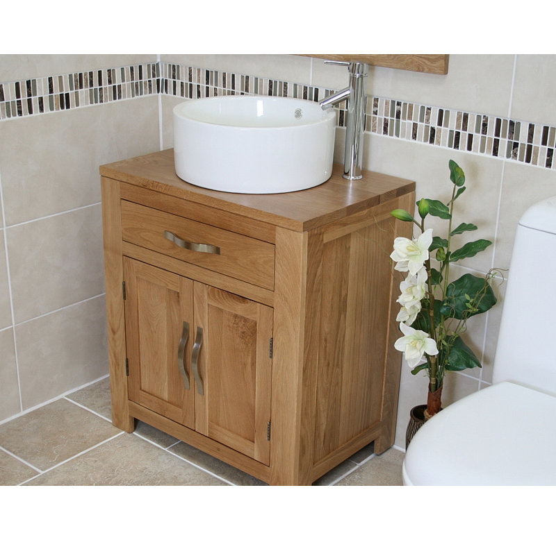 Desirae 700mm Single Bathroom Vanity with Vessel Ceramic Basin