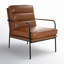 Keeley 23.5" W Top Grain Leather Armchair-1421850150