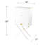 Grande armoire de rangement pour boissons blanche de 60 po de hauteur, verrerie campagne Bar Tuck Away