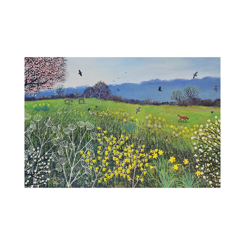 « Spring Hope » par Jo Grundy, reproduction d’art, H 26 po x l 40 po x 1,5 po, Toile tendue, Pas de tapis