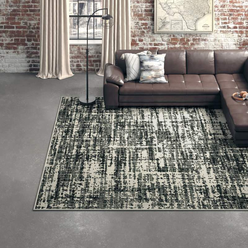 Belden Abstract Indoor / Outdoor Rug, Rectangle 5'3" x 7'3"