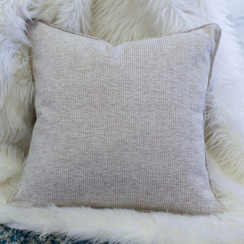 Reversible Throw Pillow, Beige
