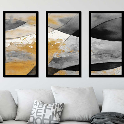 " Grey And Gold Fantasy II " by Lanie Loreth 3 - Pieces