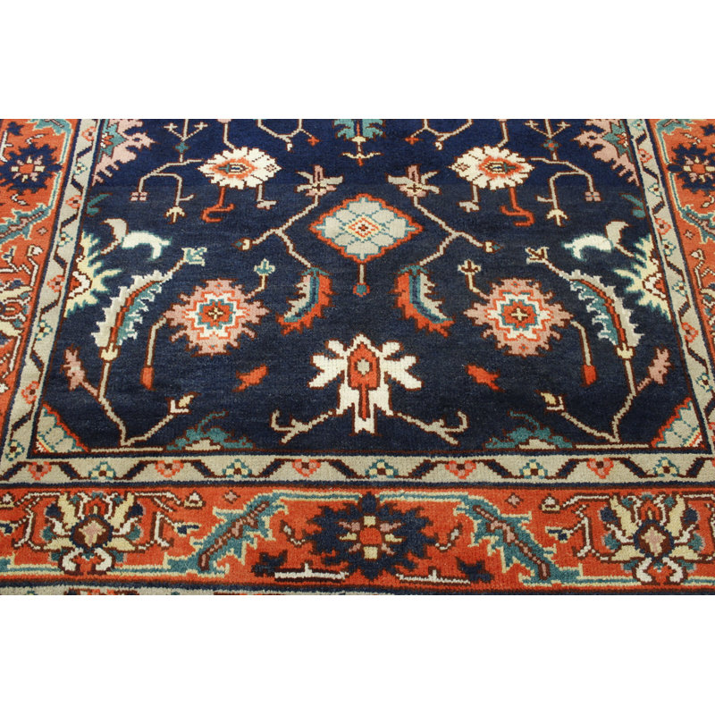 Tapis unique bleu 6,0 x 8,10 Shellcove