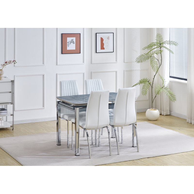 4 - Person Dining Set, White