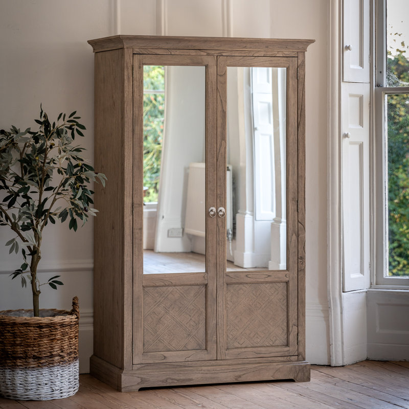 Mandie 2 Door Solid Wood Wardrobe