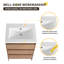 Meuble-lavabo autoportant double 60 po avec lavabo en résine 60 po et 1 porte, 6 tiroirs, 1 tablette réglable