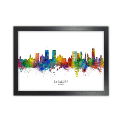Syracuse New York Skyline by Michael Tompsett - Print