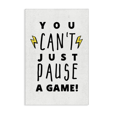 Just Just Pause Game, art mural sur toile par Masey St. Studios