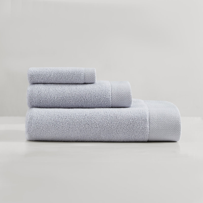 Ensemble de 3 valises pour chambre d'amis 100% coton, Bleu clair
