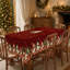 Nappe Christmas Snowman, rouge avec bordure écossaise-1155042821