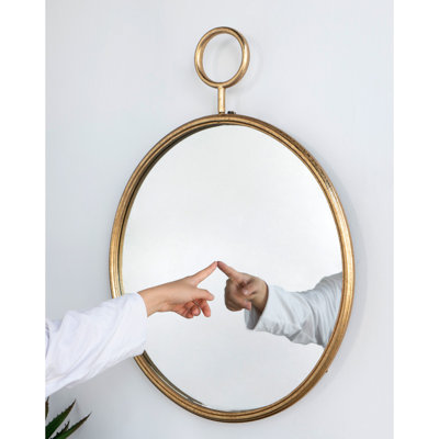 26" X 32" Circle Wall Mirror With Metal Frame, Accent Mirror For Living Room, Entryway, Office