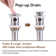Circular Bathroom Sink Faucet Single-hole Single-handle With  Drain Assembly