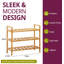 9 Pair Stackable Solid Wood Shoe Rack
