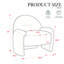 Fauteuil d'appoint rembourré, design moderne, tissu tweed chenille-26513953