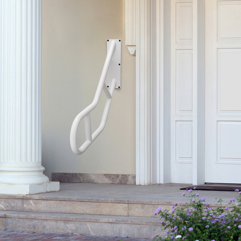 Rampe d'escalier murale en U 21,7 po, Blanc