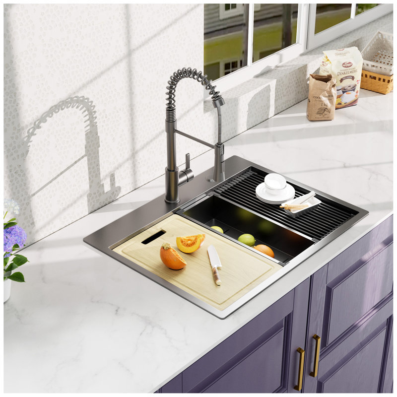 Premium Stainless Steel Kitchen Sink With Advanced Features For Optimal Functionality