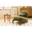 Chaise d'appoint en velours doux avec pieds en bois massif pour le salon et la chambre à coucher