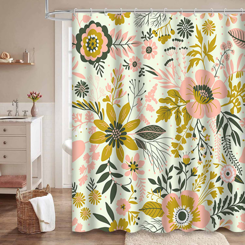 Magnifique rideau de douche avec 12 crochets, L 72 po x l 78 po