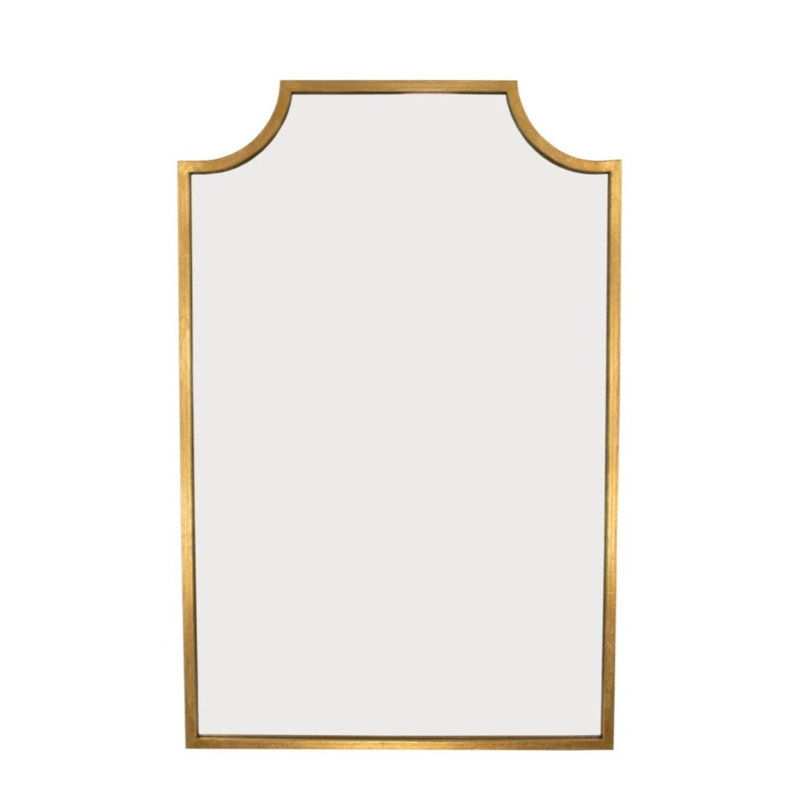 Altu Flat Metal Wall Mirror, Gold Leaf