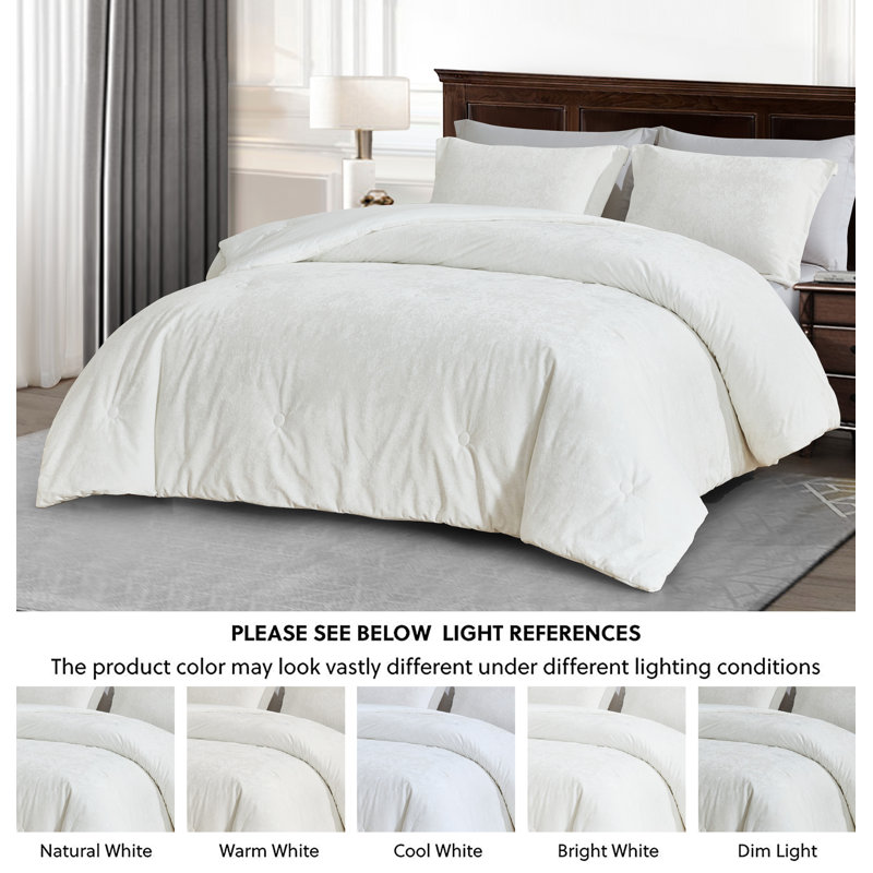 Luxurious Queen Cream White Velvet Reversible Comforter Set