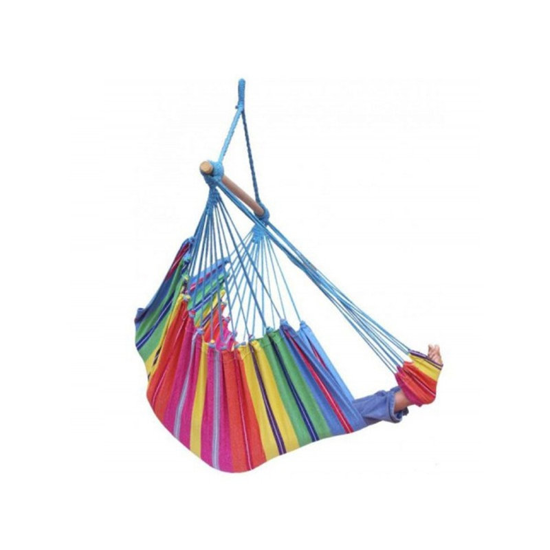 Gariepy Hanging Chair, Yellow/Blue/Red
