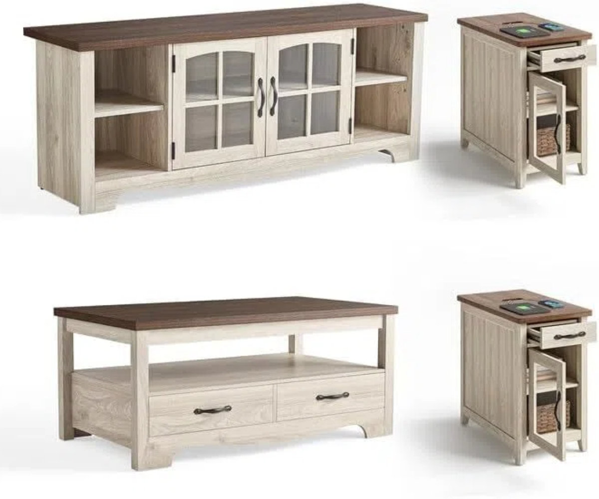 Lark Manor 4-Piece Living Room Table Sets & Reviews - Wayfair Canada